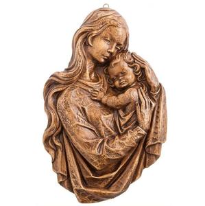 Relief - Matka Boża z Dzięciątkiem - masa gipsowo-ceramiczna