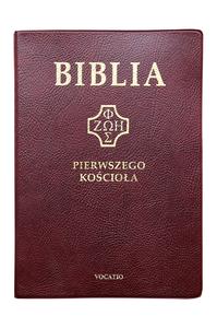 Biblia pierwszego Ko艣cio艂a ok艂adka PVC bordowa