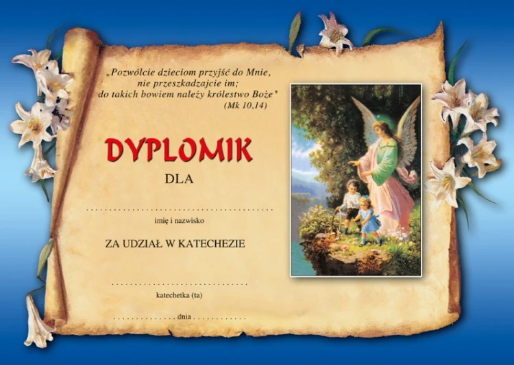 Dyplom za udział w katechezie B-5/16