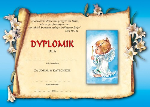 Dyplom za udział w katechezie C-15/16