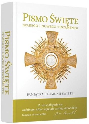 .Biblia domowa (z obwolutą Pamiątka I Komunii Świętej) (ost. 5 egz.)