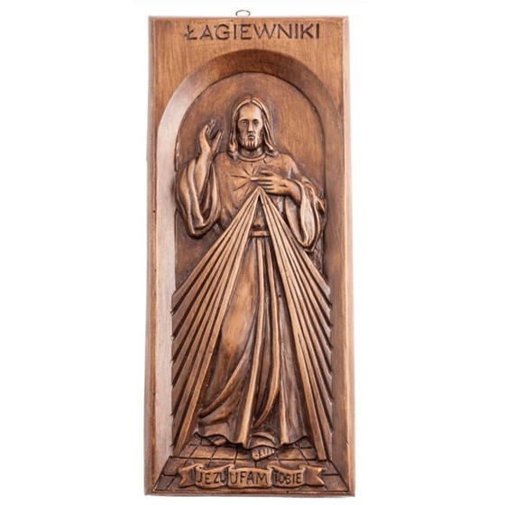 Relief - Jezus Miłosierny - gips