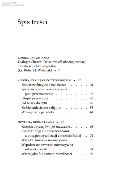 Koniec świata chrześcijańskiego. Inwersja normatywna i nowa era 
