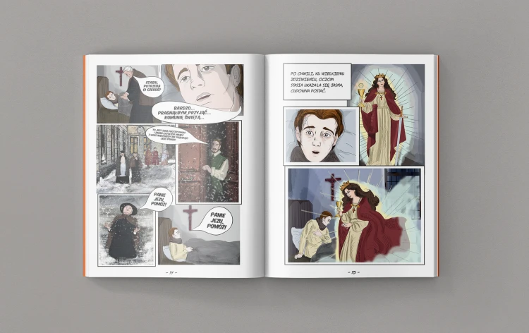 Święty Stanisław Kostka. Wyprawa za głosem powołania (komiks) 