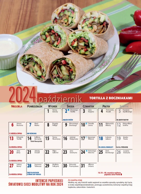 Rok pełen smaku. 2024 Kalendarz z przepisami Siostry Anastazji
